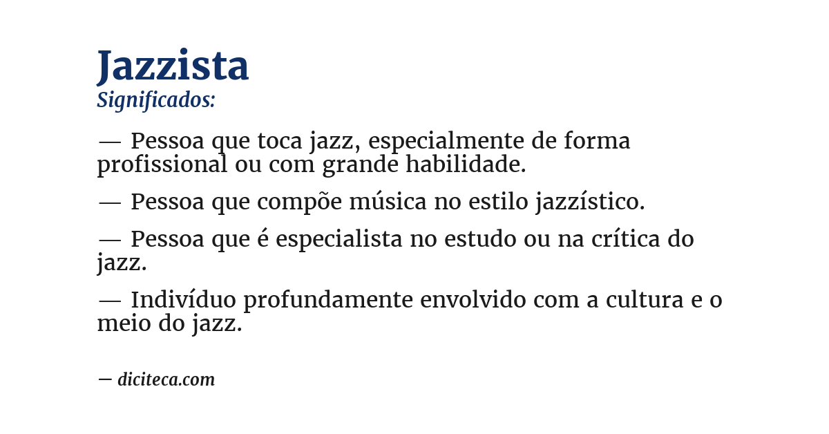 Significado de jazzista