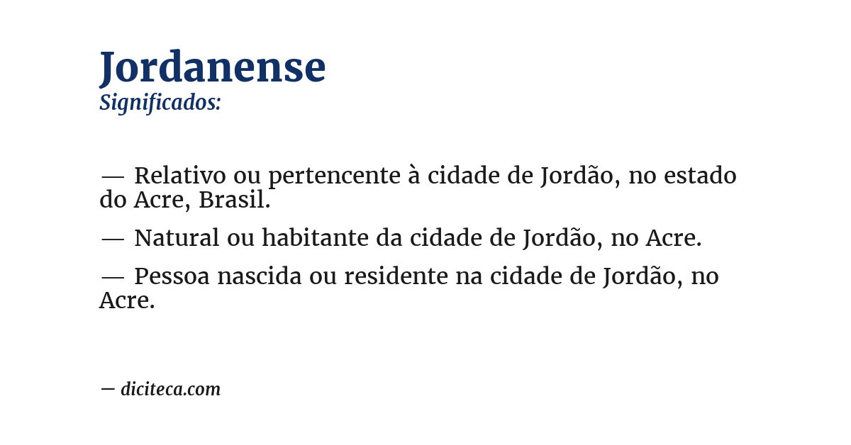 Significado de jordanense