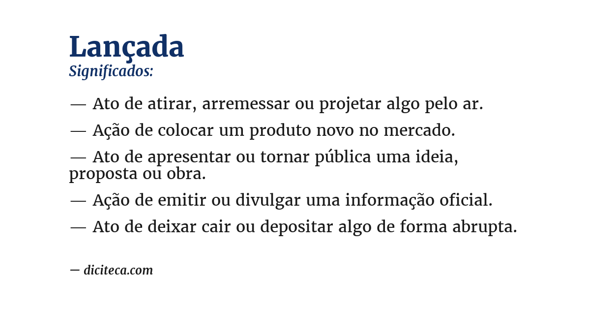 Significado de lançada
