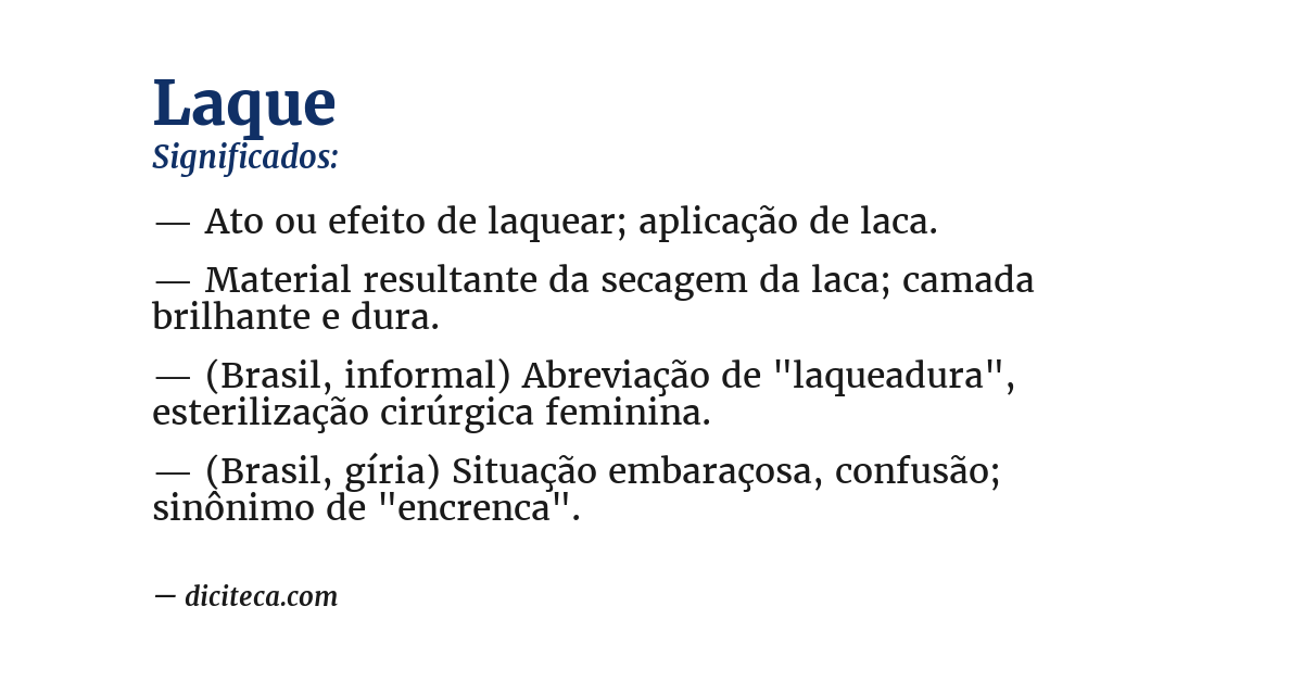 Significado de laque