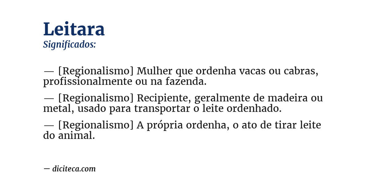 Significado de leitara