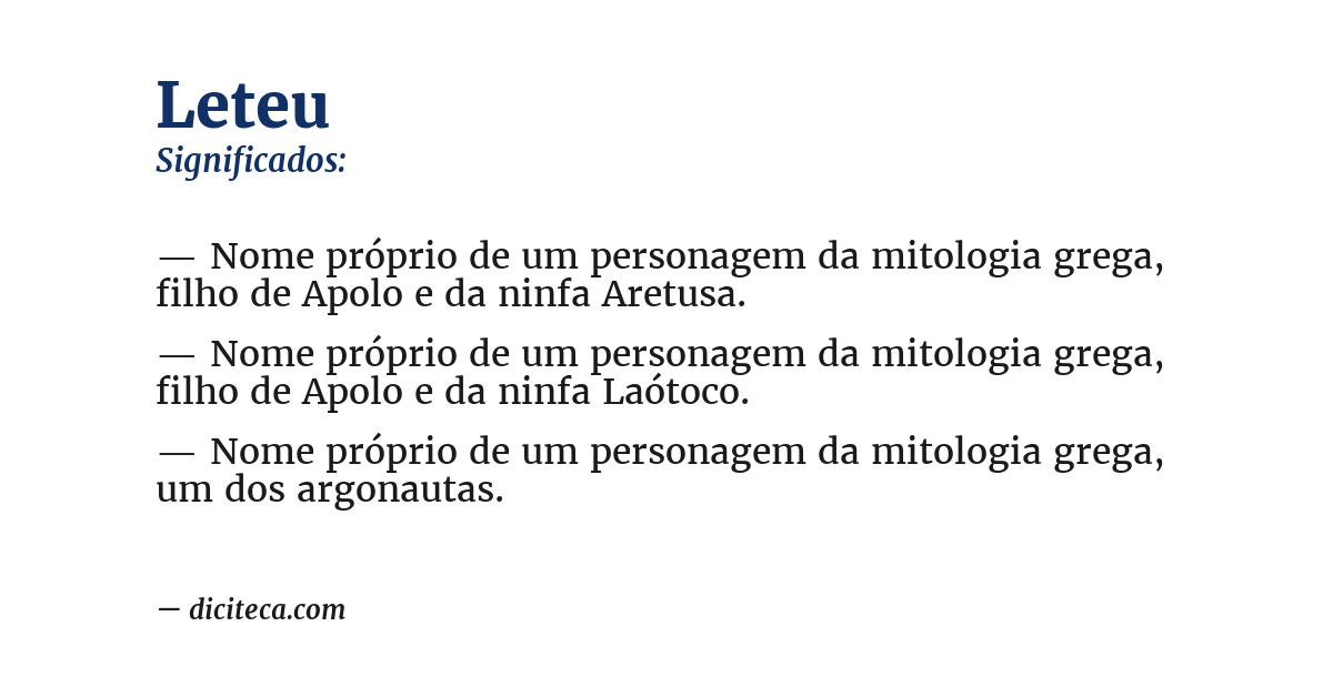 Significado de leteu