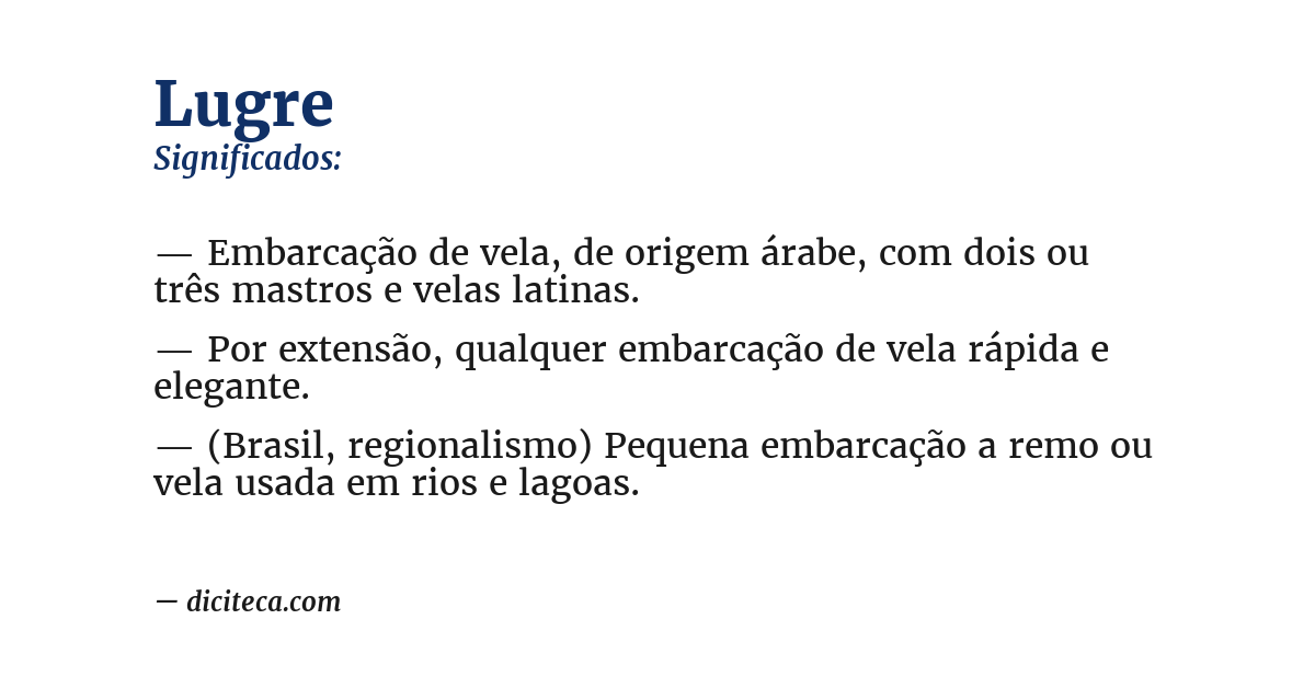 Significado de lugre