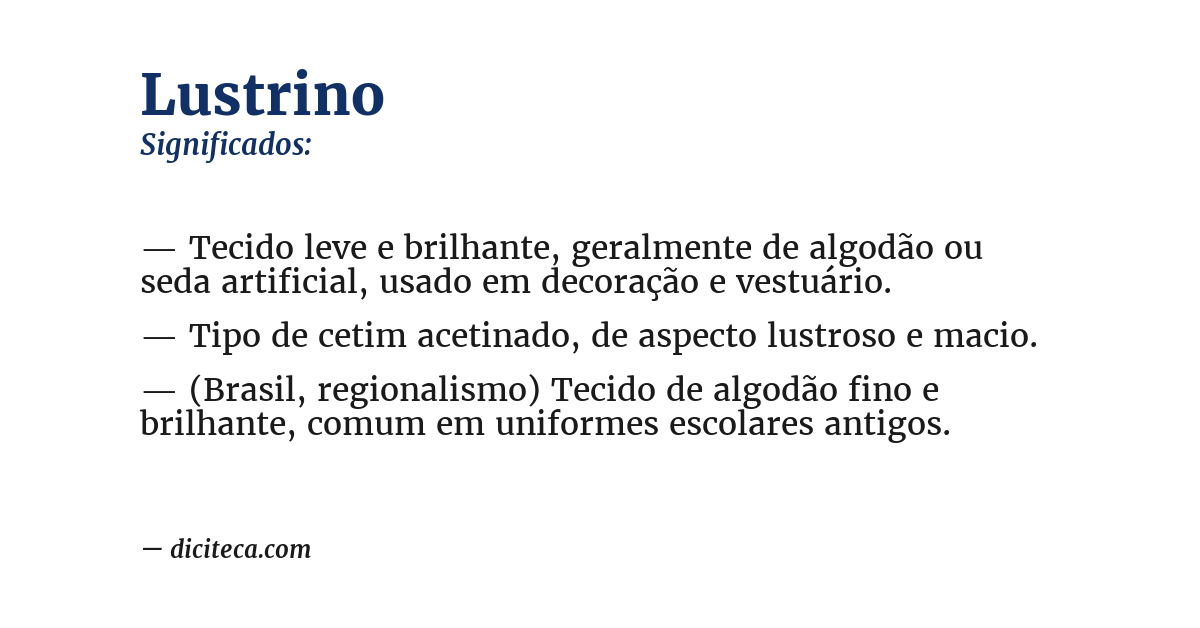 Significado de lustrino