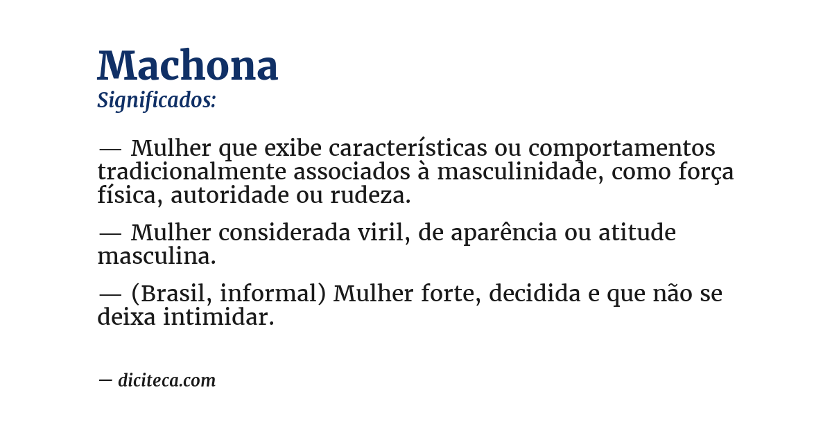 Significado de machona