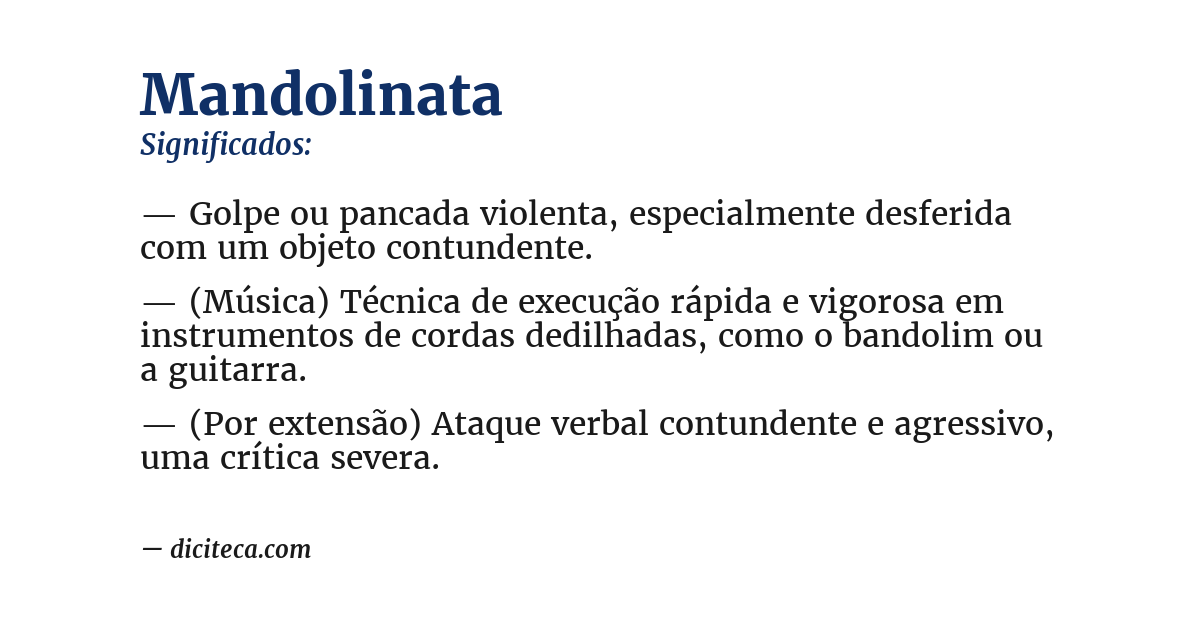 Significado de mandolinata
