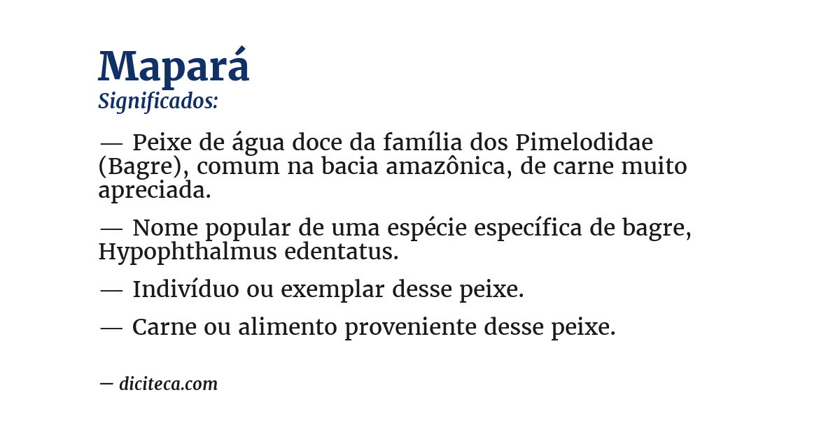 Significado de mapará
