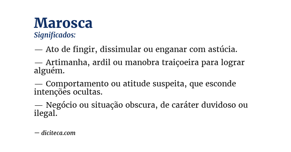 Significado de marosca