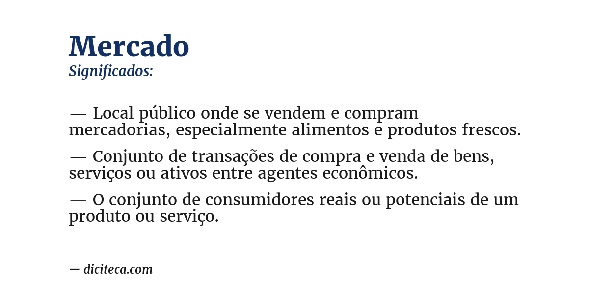 Significado de mercado