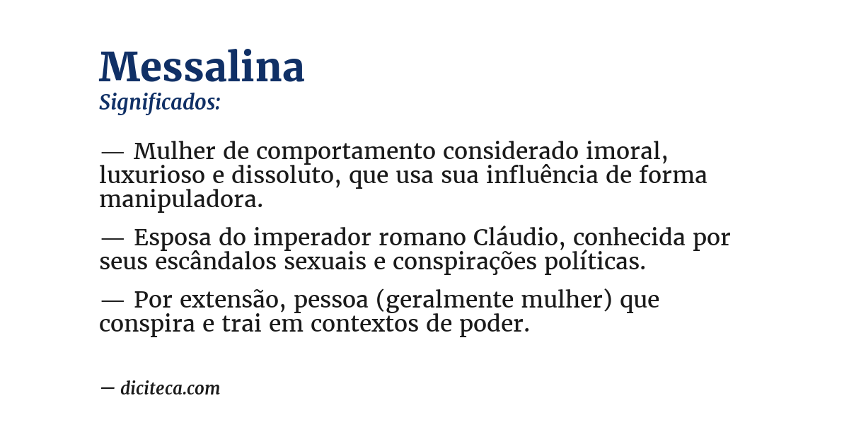 Significado de messalina