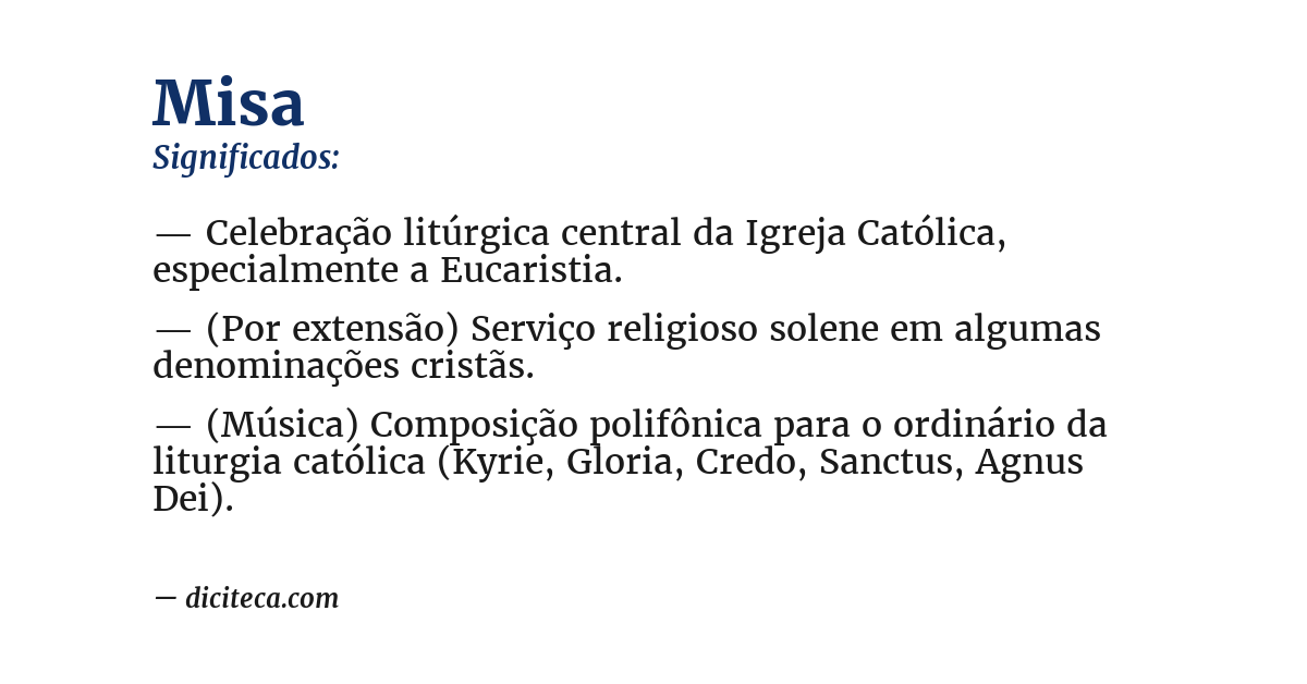 Significado de misa