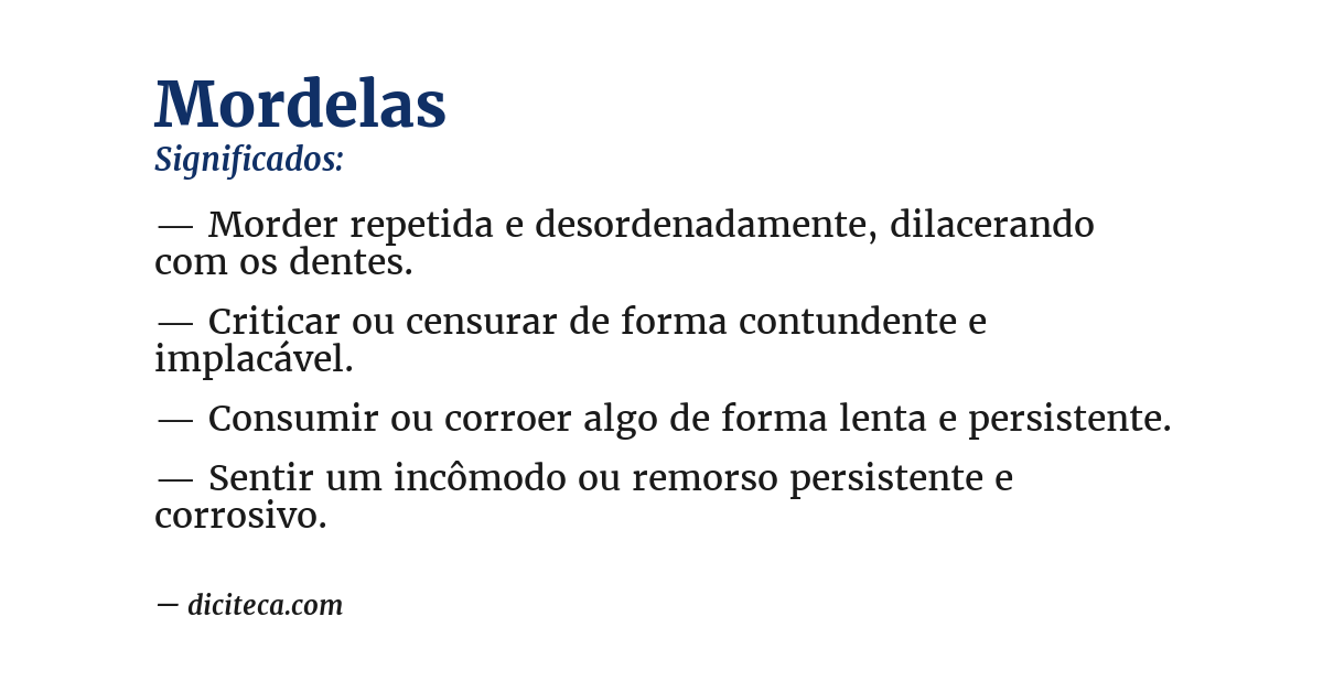 Significado de mordelas