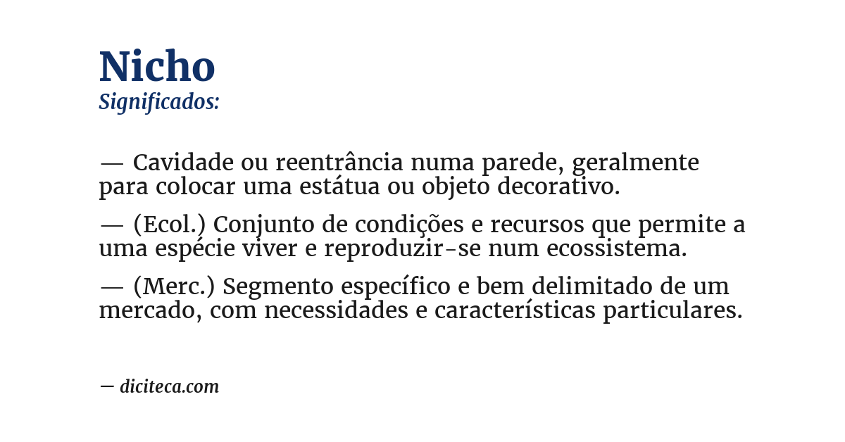 Significado de nicho