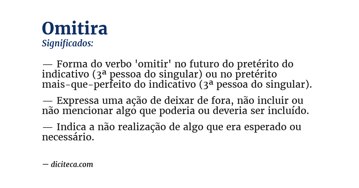 Significado de omitira