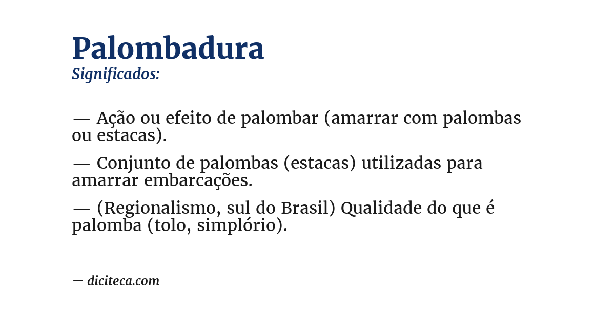 Significado de palombadura