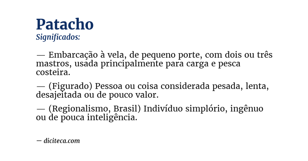 Significado de patacho