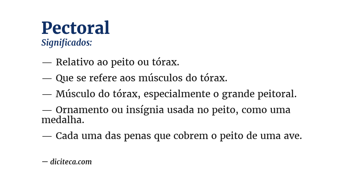 Significado de pectoral
