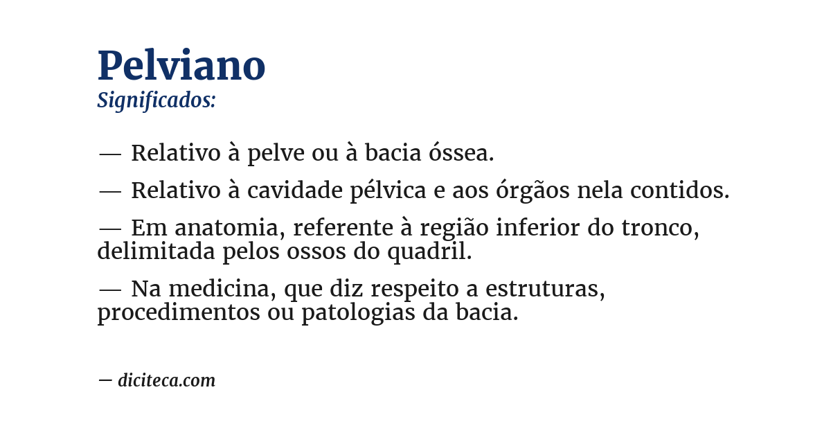 Significado de pelviano