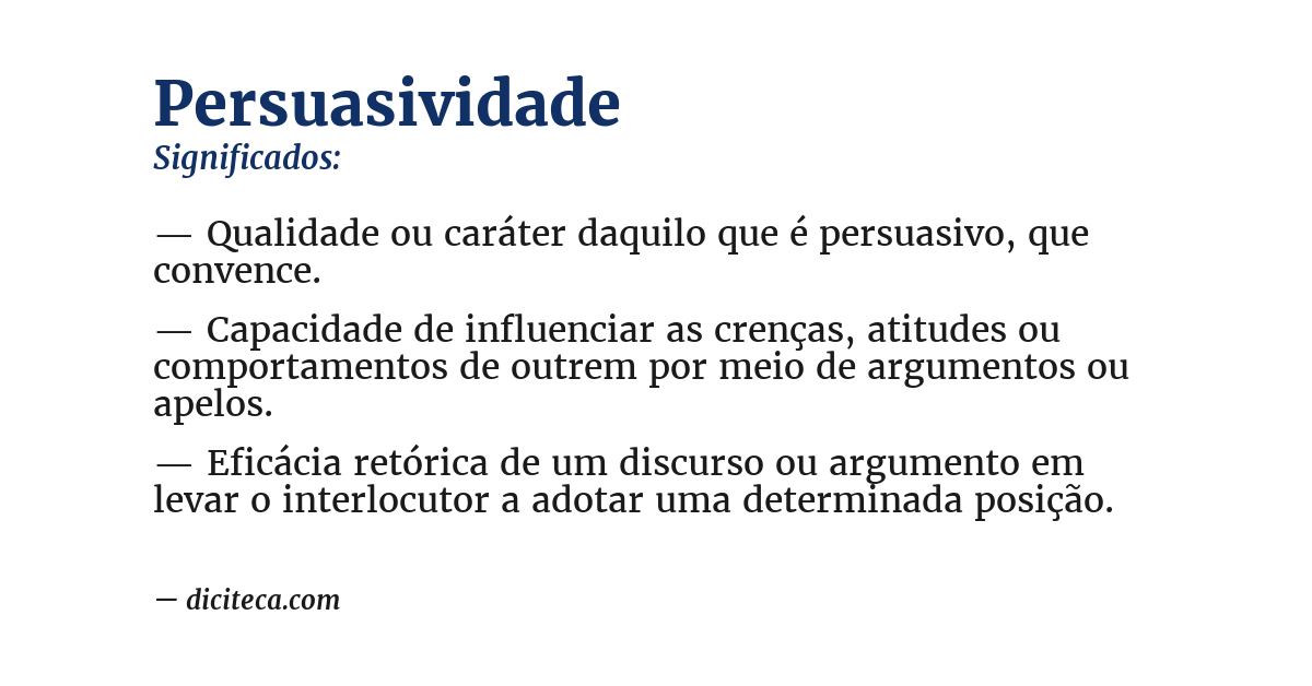 Significado de persuasividade