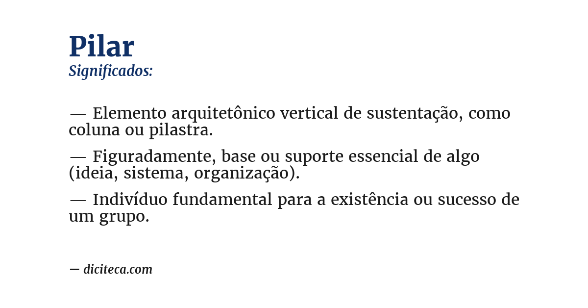 Significado de pilar