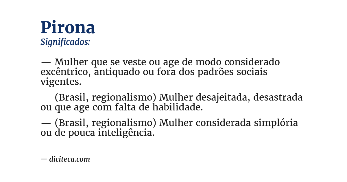 Significado de pirona