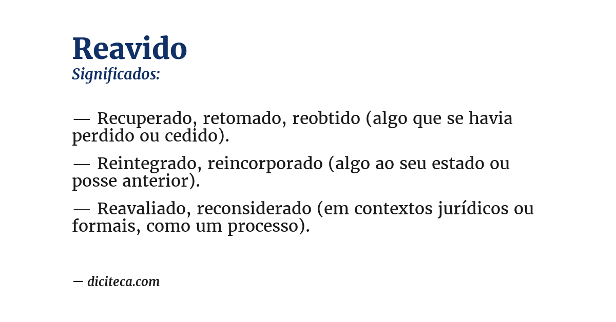 Significado de reavido