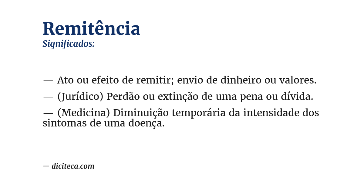 Significado de remitência