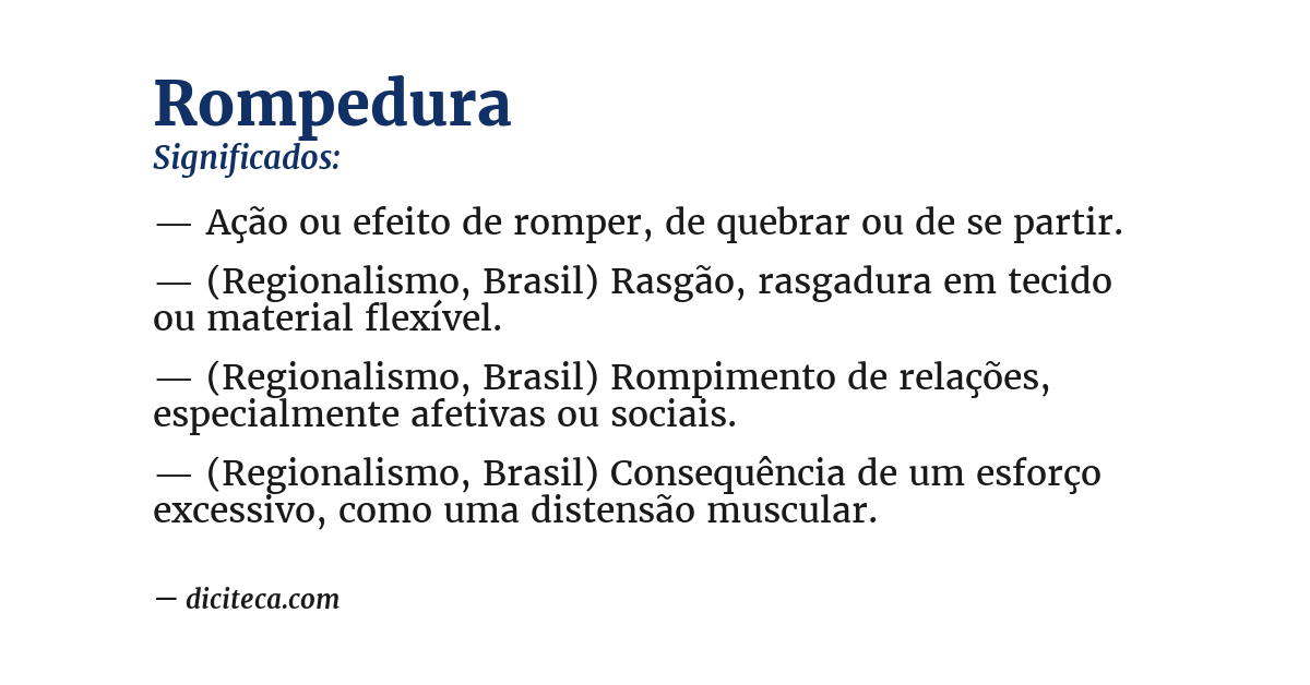 Significado de rompedura