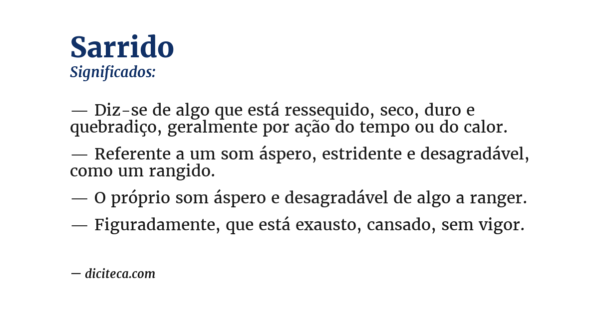 Significado de sarrido