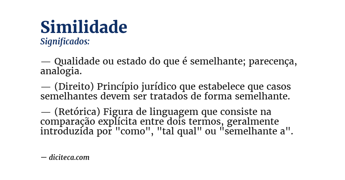 Significado de similidade