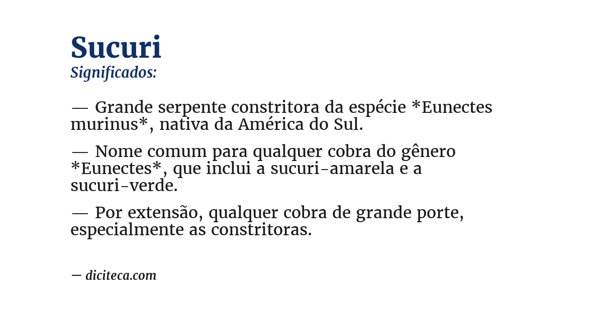 Significado de sucuri