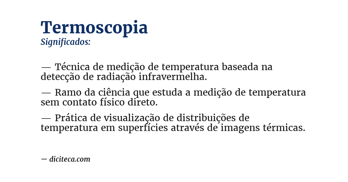 Significado de termoscopia
