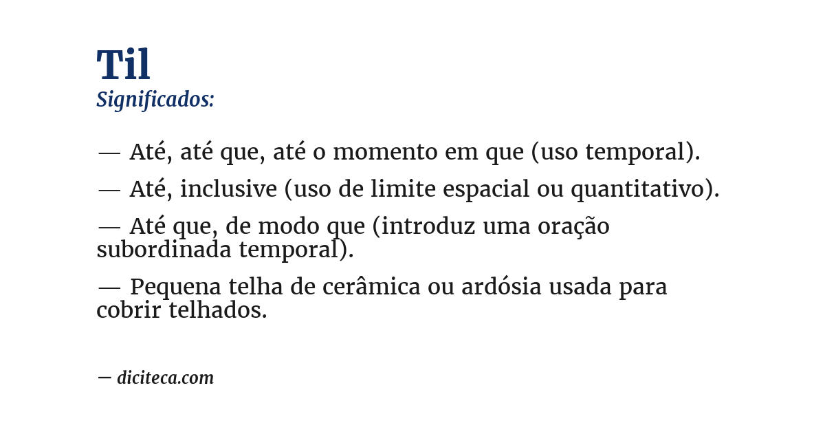 Significado de til