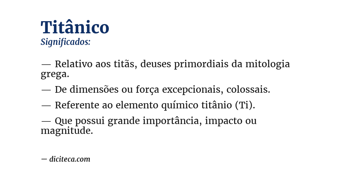 Significado de titânico
