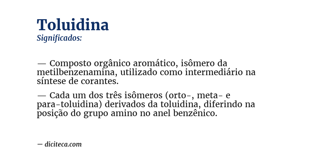 Significado de toluidina