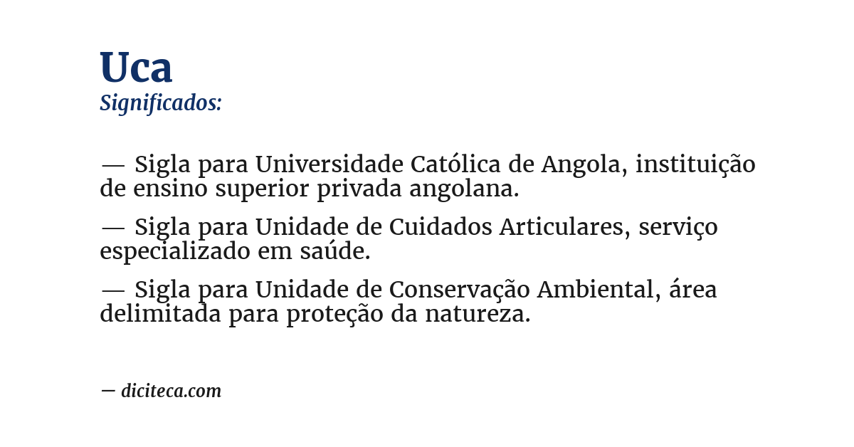 Significado de uca