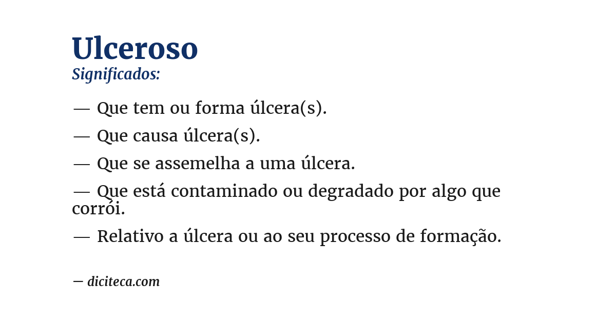 Significado de ulceroso
