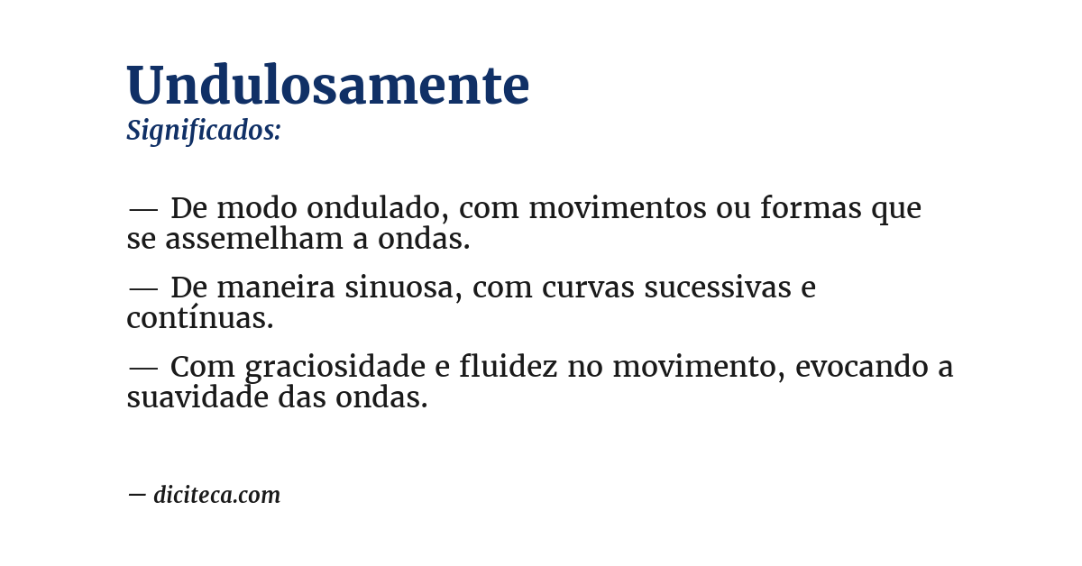 Significado de undulosamente
