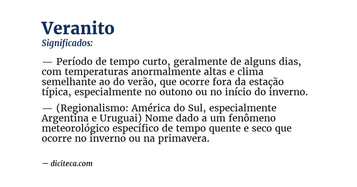 Significado de veranito