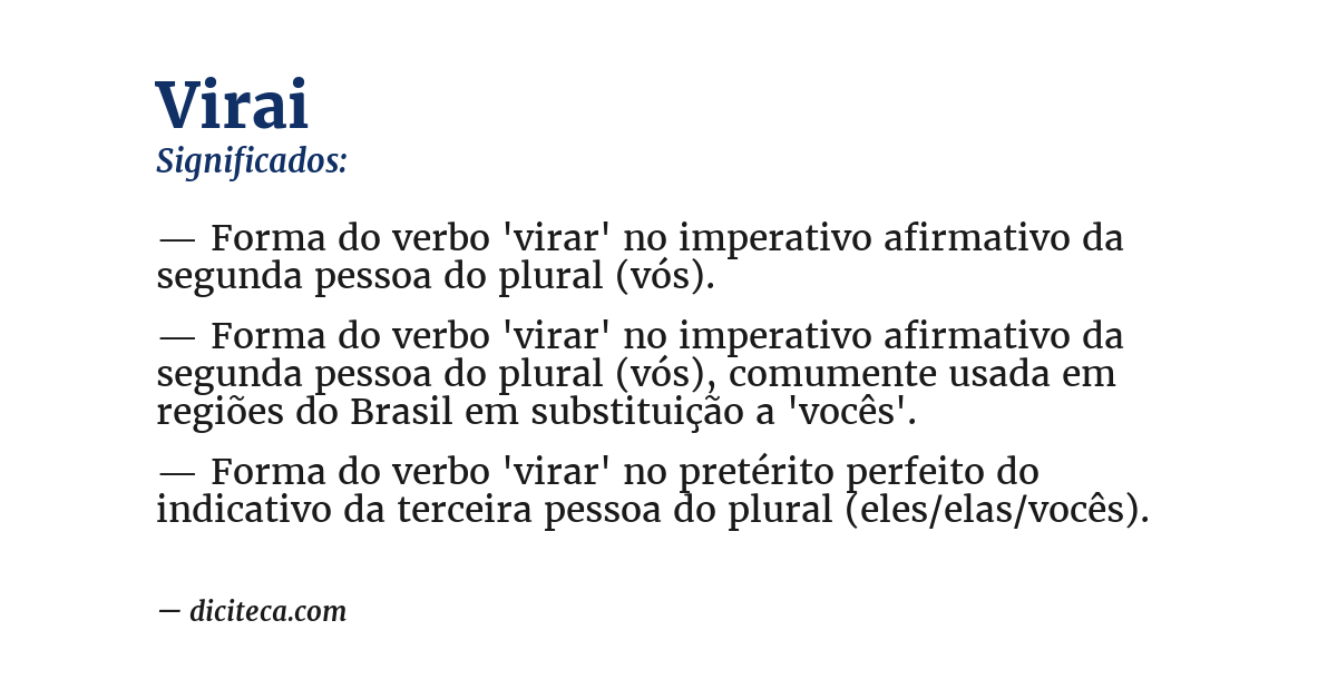 Significado de virai