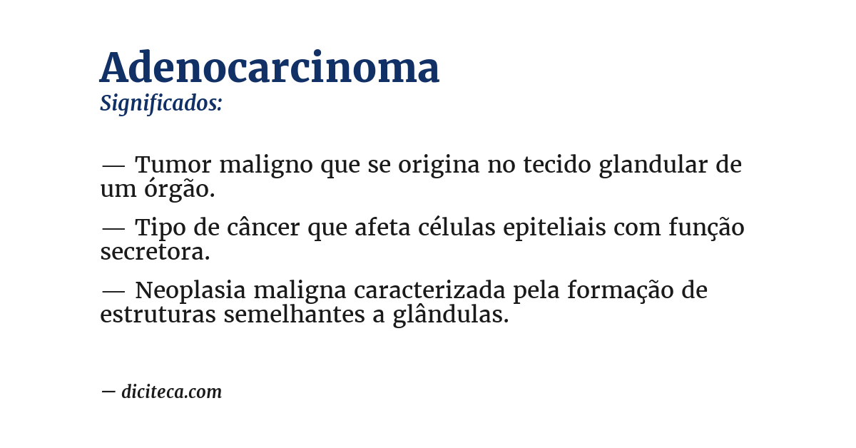 Significado de adenocarcinoma