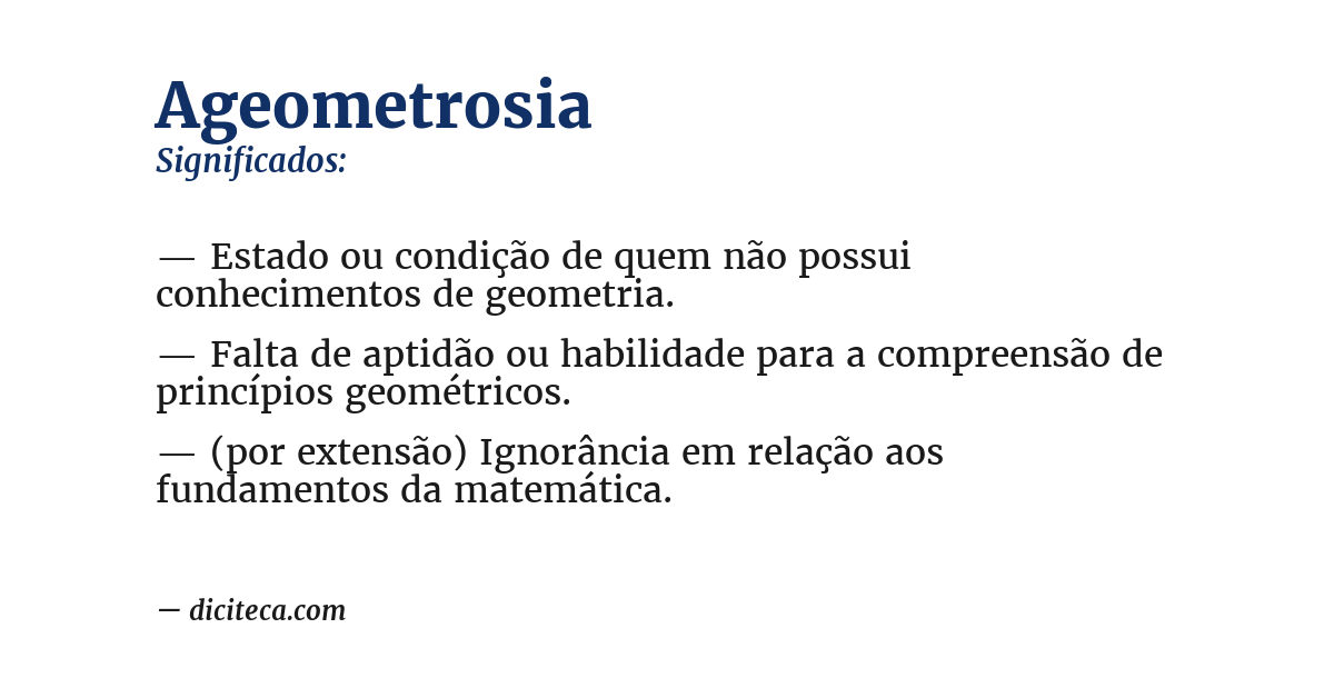 Significado de ageometrosia