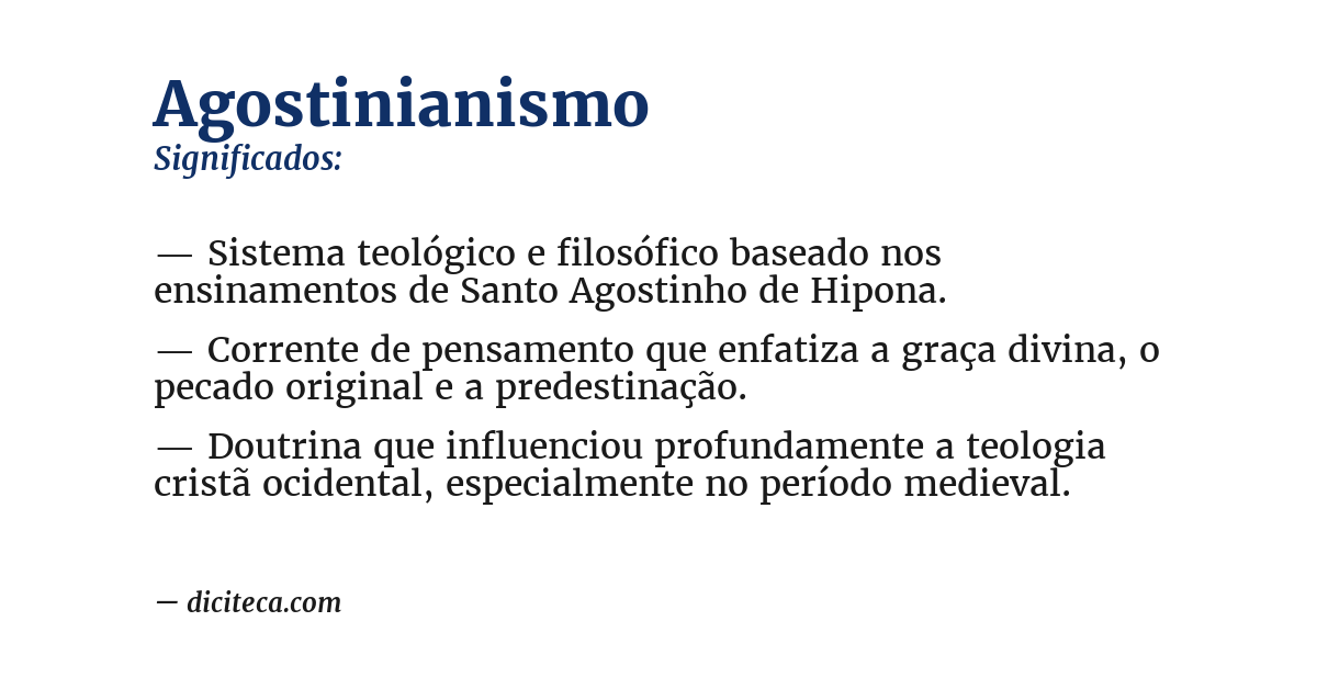 Significado de agostinianismo
