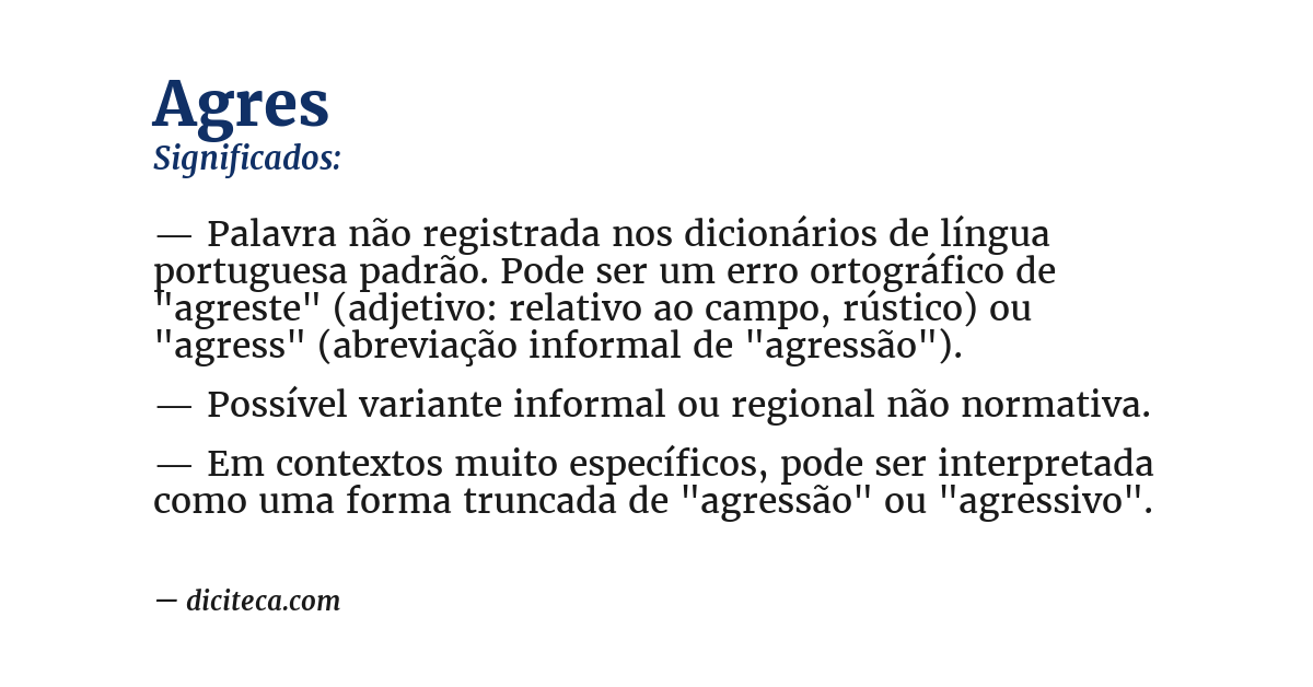 Significado de agres