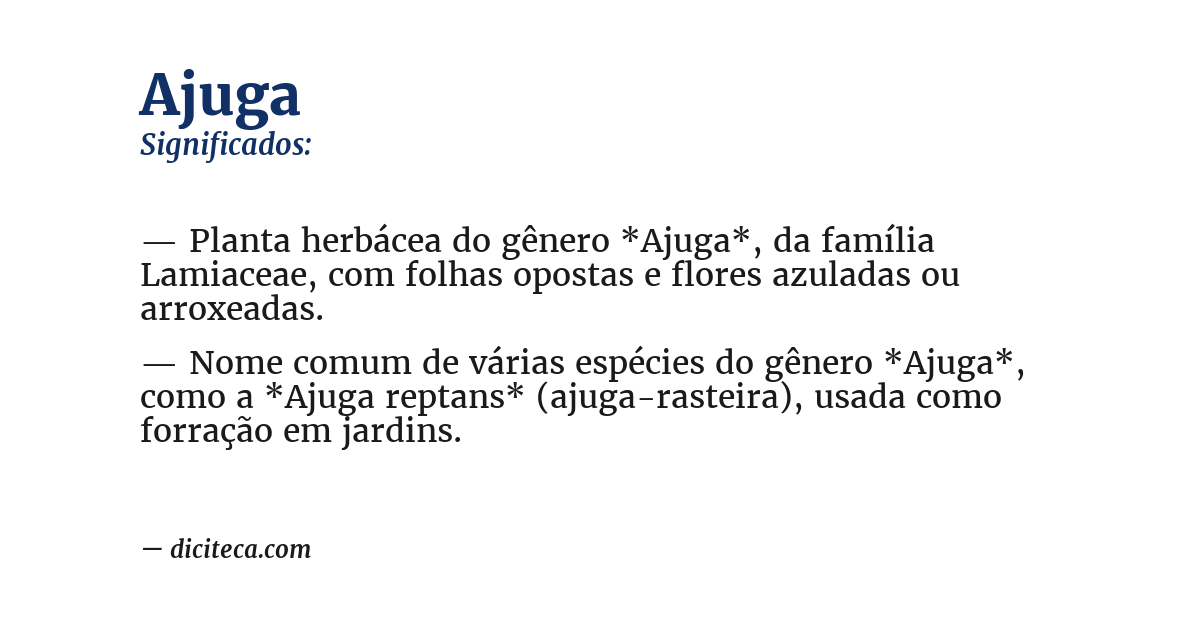 Significado de ajuga