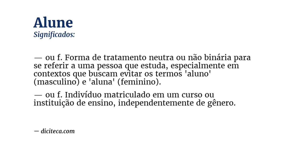 Significado de alune