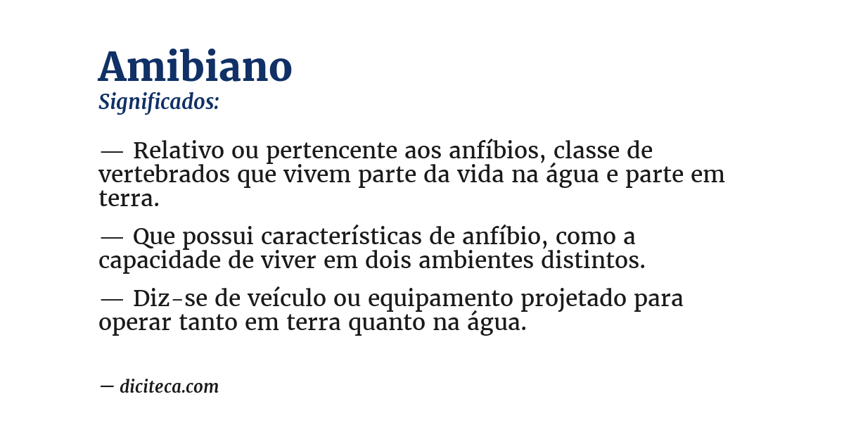 Significado de amibiano