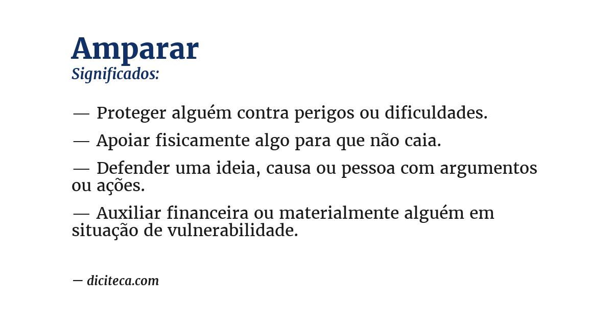 Significado de amparar