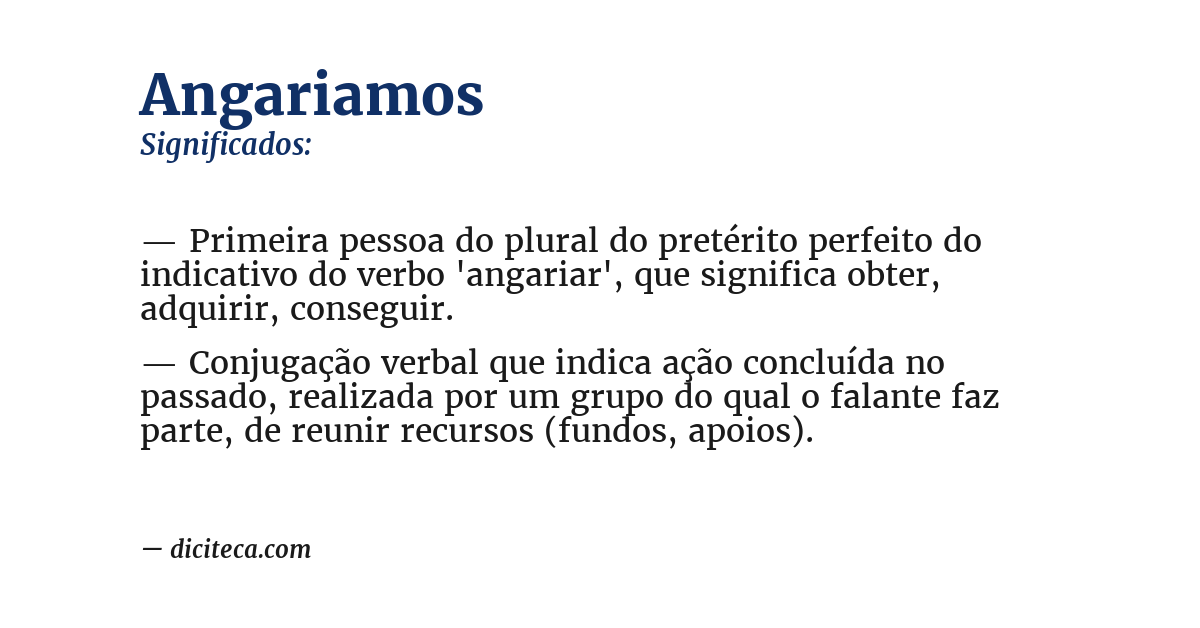 Significado de angariamos