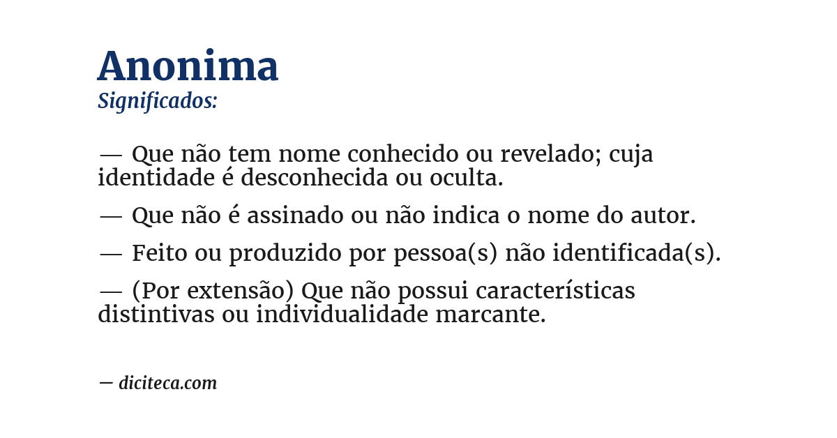 Significado de anonima